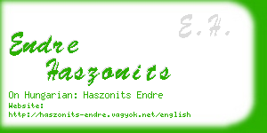 endre haszonits business card